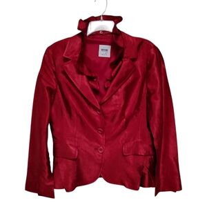 Moschino Italian Designer Red Ruffle Neck Blazer 'Cheap & Chic'
